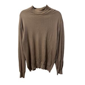 ⭐️ Men’s Lord & Taylor Beige Crew Neck Lightweight Sweater Size Large Preppy